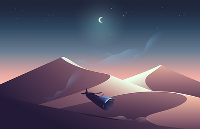 Magia desert dune game illustration landscape magic scenery vector