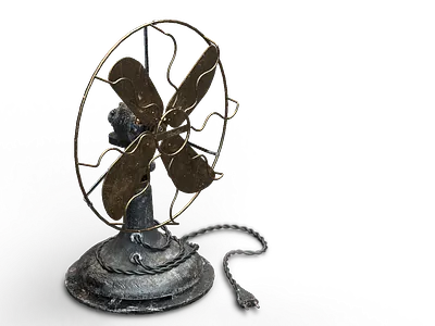 First Try on painter 3d dust fan maya maya3d metal modeling old rust substance painter texture