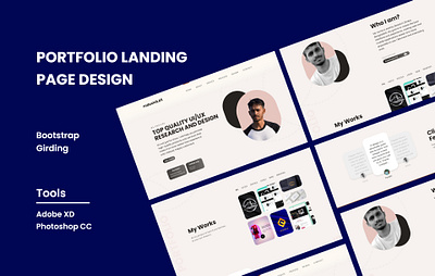 Portfolio design design exprience graphic design interface landing page nft website page portfolio design research ui user ux web web design