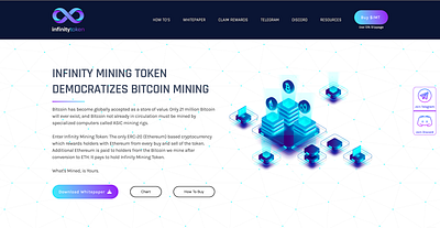 Website Design for Infinity Mining Token branding design logo ui