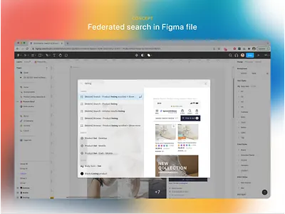 Federated search in Figma file algolia animatedprototype animatedui concept design designconcept federated federatedsearch figma first firstshot gif interface portfolio product productdesign prototype search ui uikit