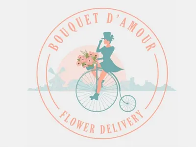 Bouquet d'Amour | Flower Delivery Service branding dribbbleweeklywarmup flower french logo logo design