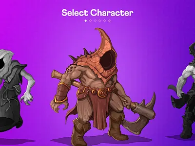 Select Character Interaction character design game interaction interface select ui
