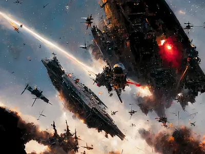 Space Battle Concept character design concept art game art graphic design illustration