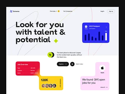 Hiring Platform behance branding chart dashboard dribbble hiring hr icon job job search landing page logo minimal recruitment ui ux design web design