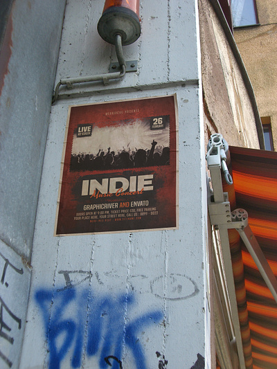 Indie Music Concert Flyer best best template concert design flyer folk grunge indie music rock sell template