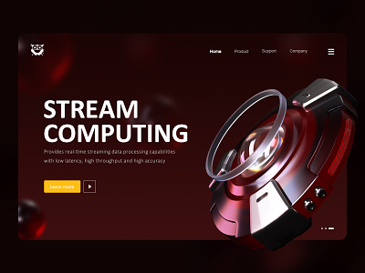 Stream computing，3D poster design 3d c4d design illustration illustrations originality 科技