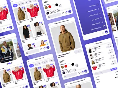 Online Clothing Store app design ui ux