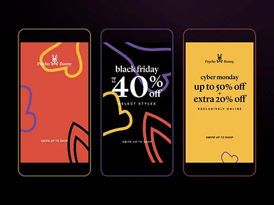 Psycho Bunny BF/CM 2020 after effects animation black friday branding cyber monday ecommerce fashion instragram mobile psycho bunny social