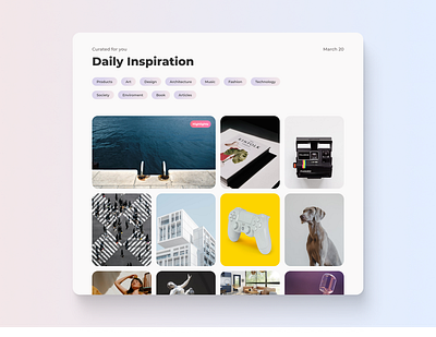 DailyUI_091 — Curated For You dailyui dailyui 071 dailyuichallenge design ui uiuxdesign ux