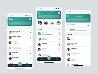 Chitzy - Chat Messenger App UI Kit chat messenger mobile app ui design ui kit