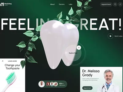 Dental Website Design businessgrowth creativedesign dentalcare dentalmarketing designmatters healthtech minimalui moderndesign pixelean sahin mia userexperience uxui uxui designer visualdesign webdesign