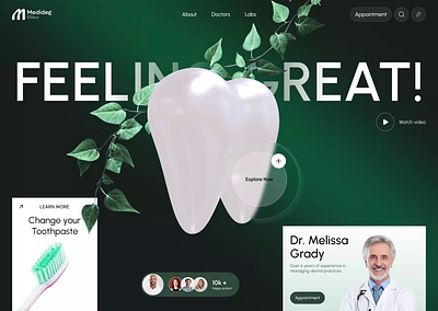 Dental Website Design businessgrowth creativedesign dentalcare dentalmarketing designmatters healthtech minimalui moderndesign pixelean sahin mia userexperience uxui uxui designer visualdesign webdesign