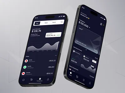 Xpend Startup Smart AI Financial Tecnology Mobile App UI Design ai android app app app design banking best app design digital product elegant finance fintech iphone app minimalist mobile mobile app ui mobile design modern product design startup ui ux