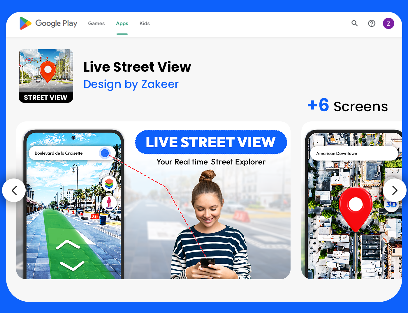 Street View App Graphics app icon app screenshots graphic design logo playstore screenshots street view app street view app screenshots