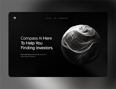 compass landing page ai beautiful landing page black bot case study clean design figma landing landing page template landingpage minimal motion graphics template ui web website