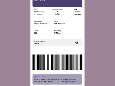 Boarding Pass #DailyUI app branding design graphic design illustration logo typography ui ux vector