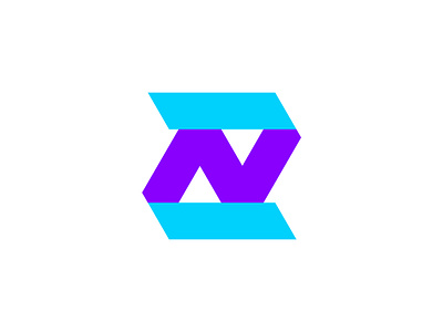 ZN Letter mark brand mark branding colorful design letter mark lettering lettering logo minimal zn letter