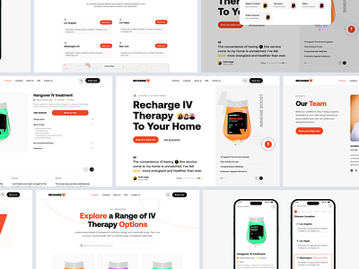 Recharge IV - Therapy Website 3d animation branding clinic counseling hero section home page infusion iv therapy landing page logo mental health mobile app design product psychologist psychotherapy showreel therapist therapy online ui web design