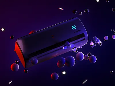 Air conditioning Tokyo 3d animation art branding c4d cinema4d design graphic design illustration lights model3d motion graphics render texture