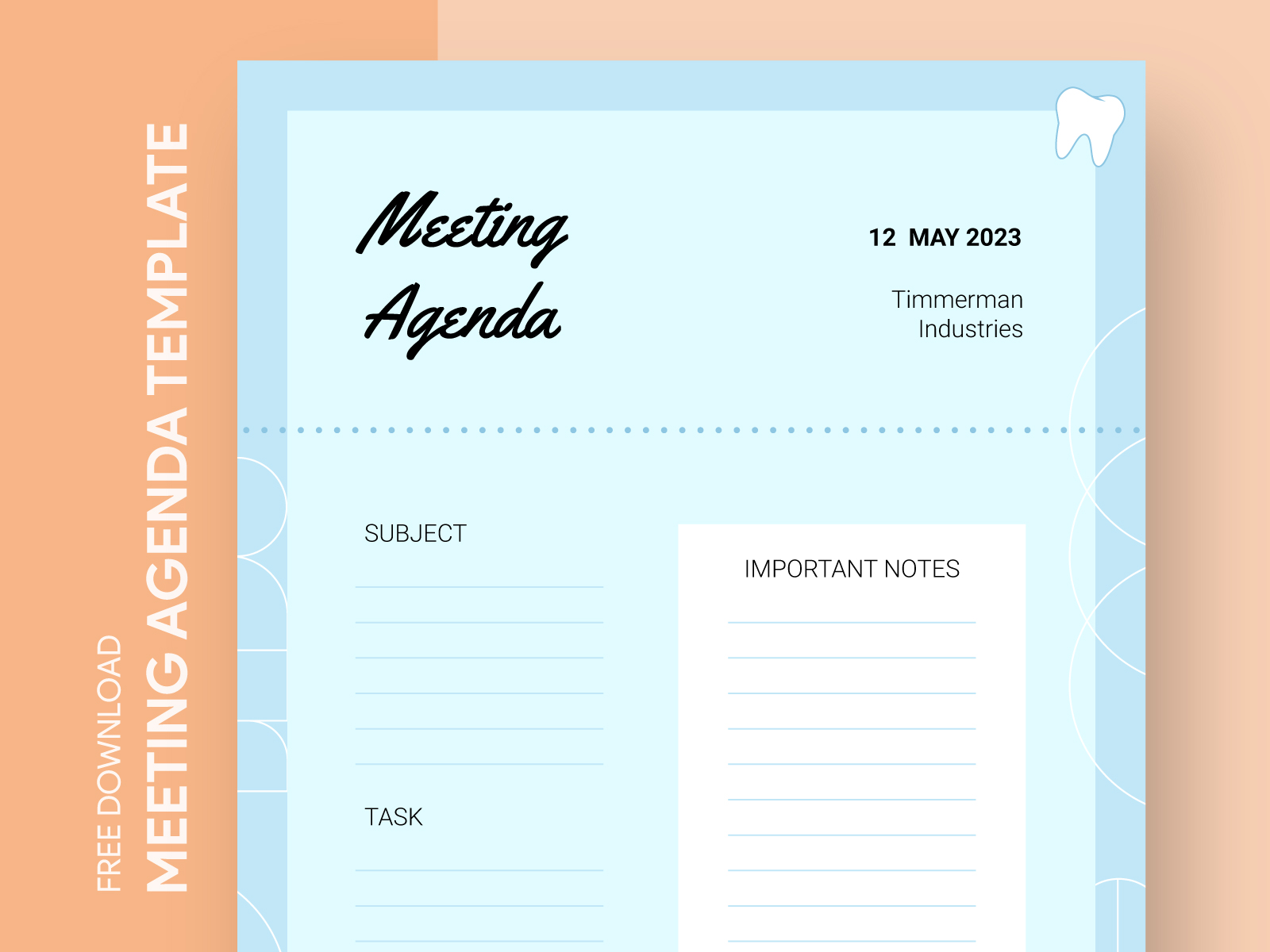 dental office meeting agenda template