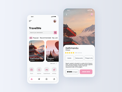 TravelMe android app design ios mobile app travel