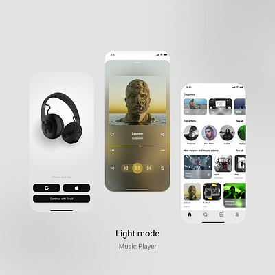 Music player app concept design figma mobile music music player prototype redesign research ui ux