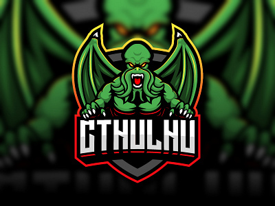 Cthulhu mascot cartoon design esports gaming gaminglogo illustration logo mascot mascotlogo