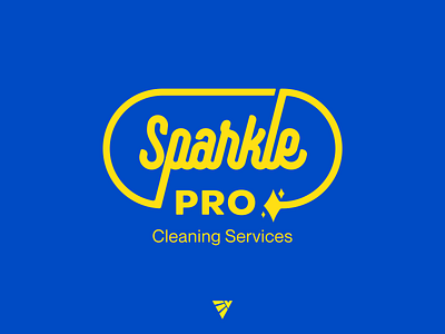 Sparkle Pro Logo blue branding bright business clean cleaning cleanliness design friendly graphic design illustration illustrator logo modern peace shot small smallbusiness vector yellow