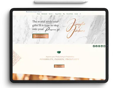 Website design and brand image for online female business coach artistic logo branding branding for women in business copper design entrepreneur gold illustration logo modern sales page design ui vector website design