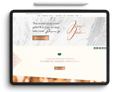 Website design and brand image for online female business coach artistic logo branding branding for women in business copper design entrepreneur gold illustration logo modern sales page design ui vector website design