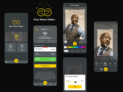 Face meme maker mobile app design app branding figma graphic design ios logo mobileapp photoshop technology ui website