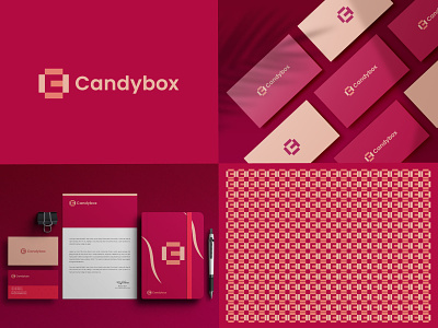 candybox presentation box branding c candy custom logo icon identity logo logo mark mark