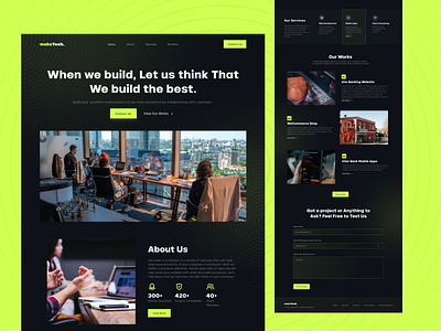 Development Agency Landing Page branding clean create agency creative design development development agency figma landing page ui ux website