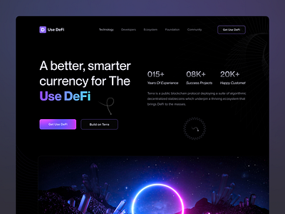 DeFi ~ Landing page benance bitcoin blockchain coin crypto crypto landing page crypto wallet crypto website cryptocurrency defi defi landing page ethereum finance landing page nft token ui design uiux
