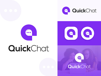 QuickChat | Chat App Logo app icon brand brand identity brand identity design branding chat app chat logo chatting logo design graphic design graphicdesigner icon design logo logo design logo designer logos message logo messenger logo modern logo talk