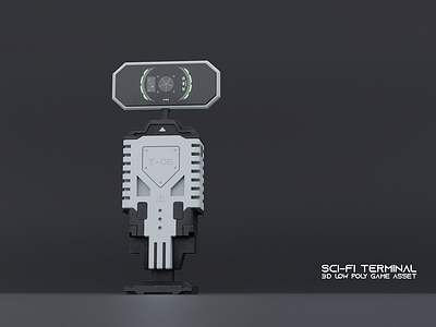 Terminal 3D Sci-fi Low Poly Game Ready Asset | Blender 3D by CGRYU ...