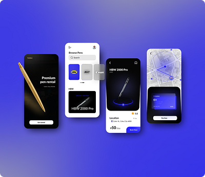 Ballpen Rental concept app app ballpen ceoncept cheap concept app design minimalist premium ui