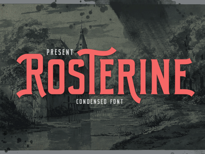 Rosterine - Condensed Font freebies nostalgia font