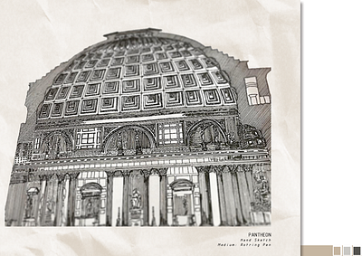 Pantheon Hand sketch adobephotoshop handsketch