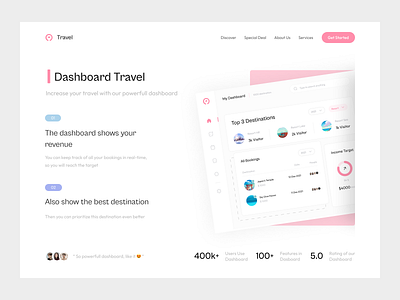 Travel Agency - Hero Section clean hero section landing page travel ui web web design website