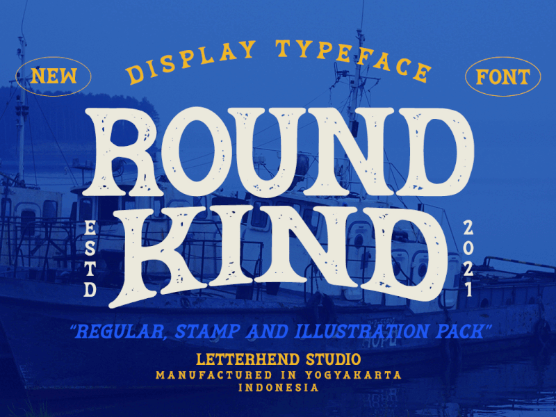 Round Kind - Display Typeface apparel font freebies