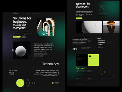 Mirada - Network / Tech - Website [09] blog cms coin concept cryptocurrency design development graphic design landing page minimalist network nft solutions technology ui ux web design website