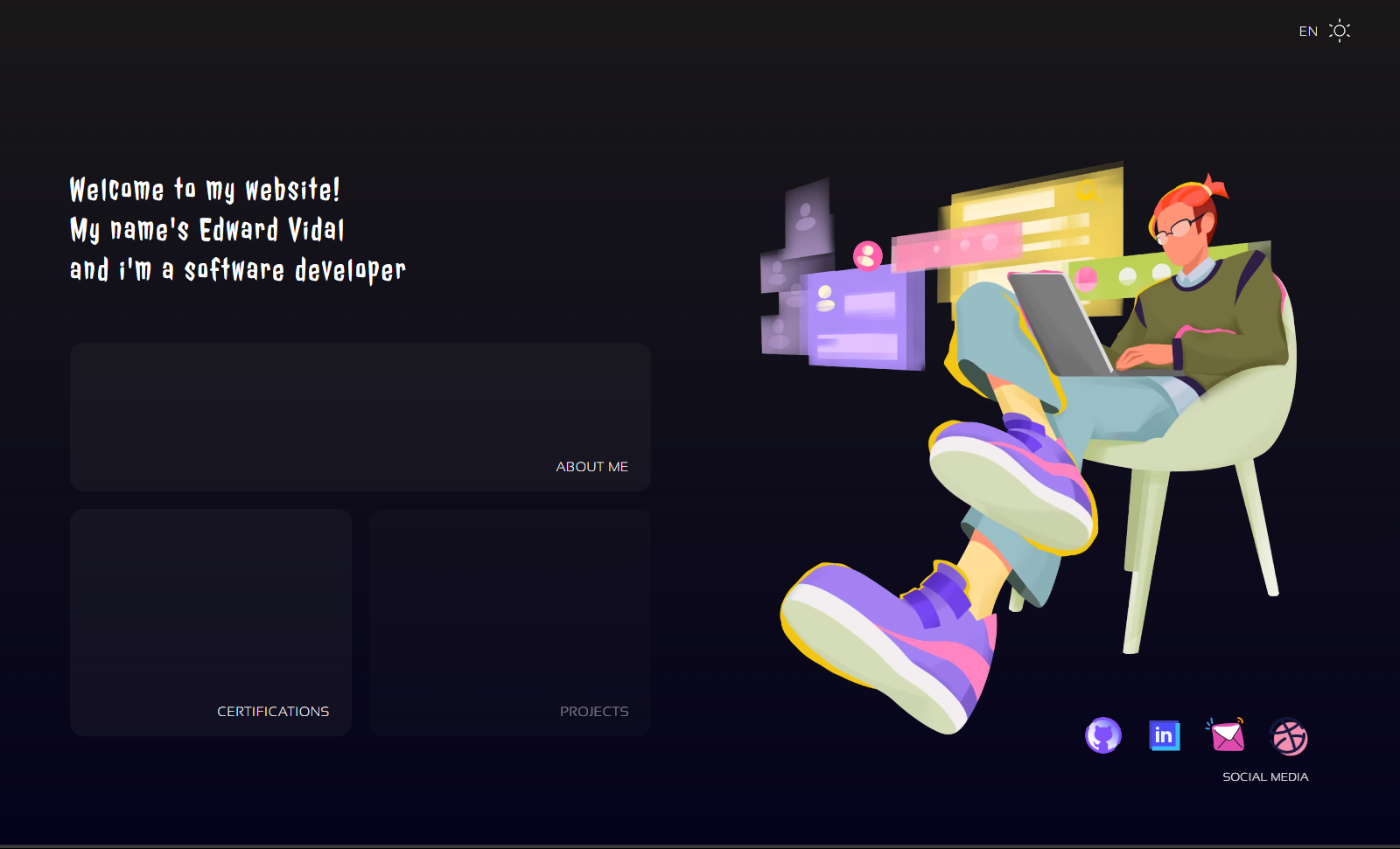 Animated landing page by Edward Vidal on Dribbble