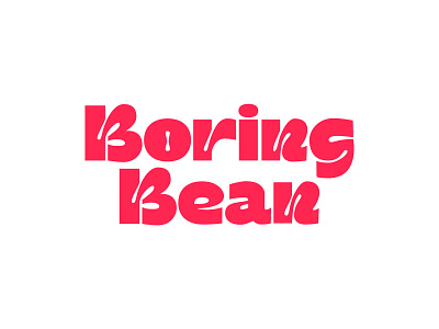 Boring Bean logo branding design identity lettering logo typography
