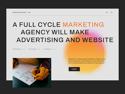 Ukrainian marketing agency agency figma graphic design landing marketing ui ui design ux design we website design веб дизайн