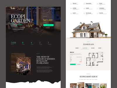 Ecopi Garden Bungalow Website bungalow envato house property real estate residence residential single property themeforest ui website wordpress