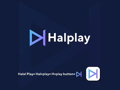 Halplay Logo app logo brand brand identity branding clean logo h letter and play button logo icon logo logo design modernlogo play button vector