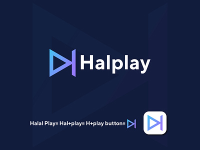 Halplay Logo app logo brand brand identity branding clean logo h letter and play button logo icon logo logo design modernlogo play button vector