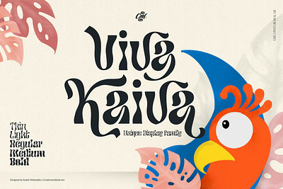 Viva Kaiva app branding decorative design display font graphic design illustration logo psychedelic serif typeface typography